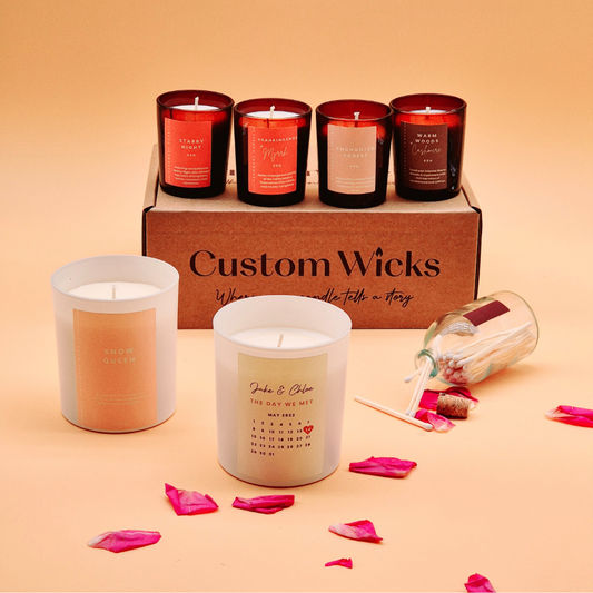 'The Day We Met' Premium Personalised Candle Gift Set for Couples