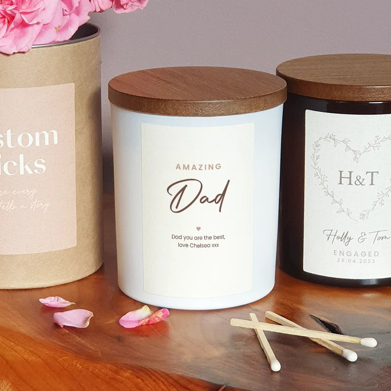 Amazing Dad Personalised Candle – Custom Gift for Any Occasion