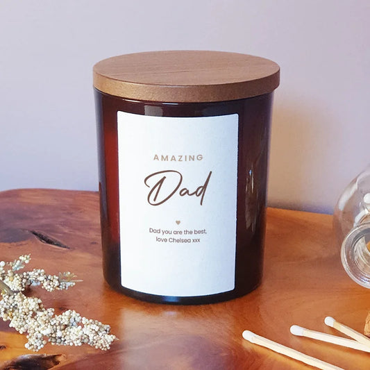 Amazing Dad Personalised Candle – Custom Gift for Any Occasion