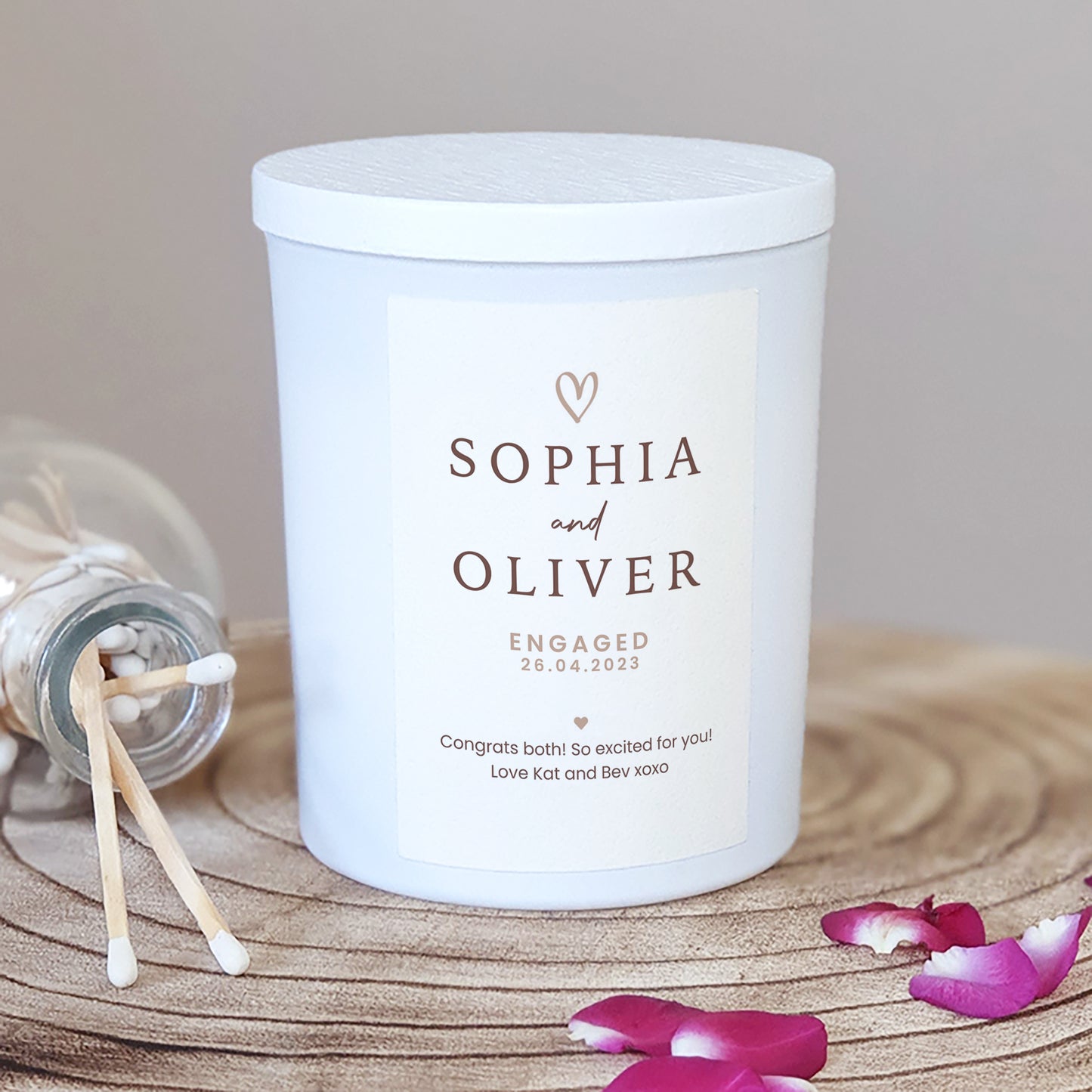 Custom Engagement Candle – A Unique Gift for Couples