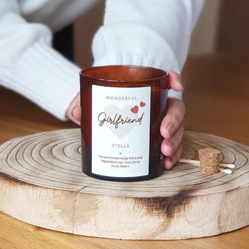 Wonderful Girlfriend Candle – Personalised Gift with Name