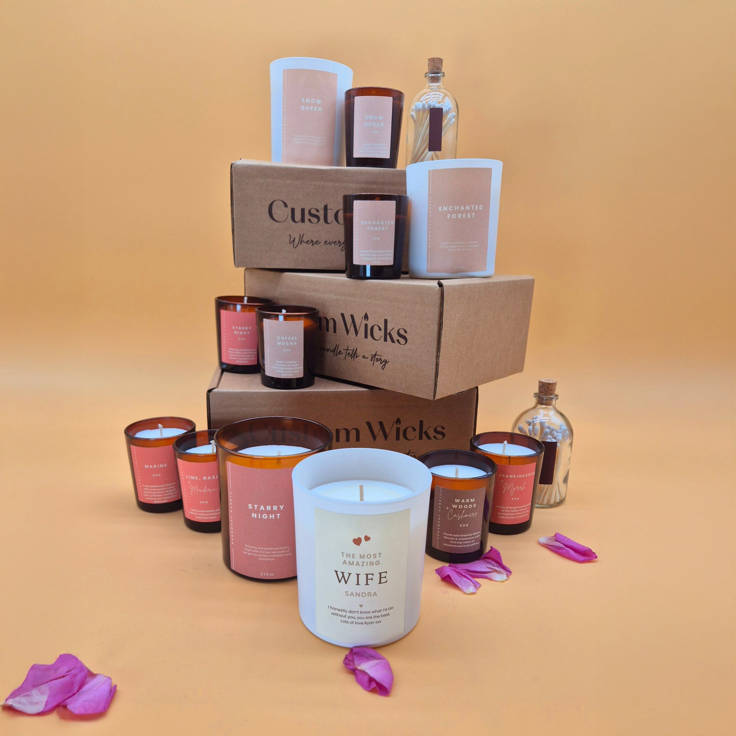 Amazing Wife Deluxe Personalised Gift Set with Miniatures & Scents