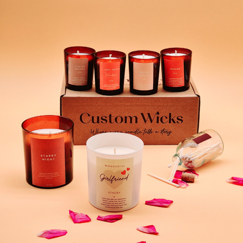 Wonderful Girlfriend Premium Custom Candle Set with Scents & Matches