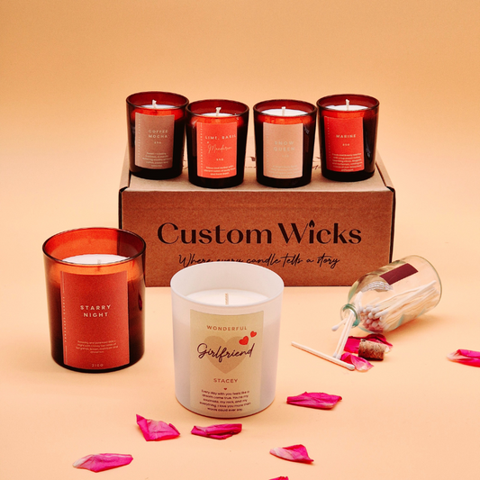 Wonderful Girlfriend Premium Custom Candle Set with Scents & Matches