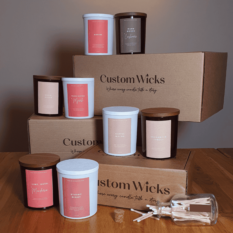 Custom Wicks™ 'Complete Signature Box' 8 Signature Scents