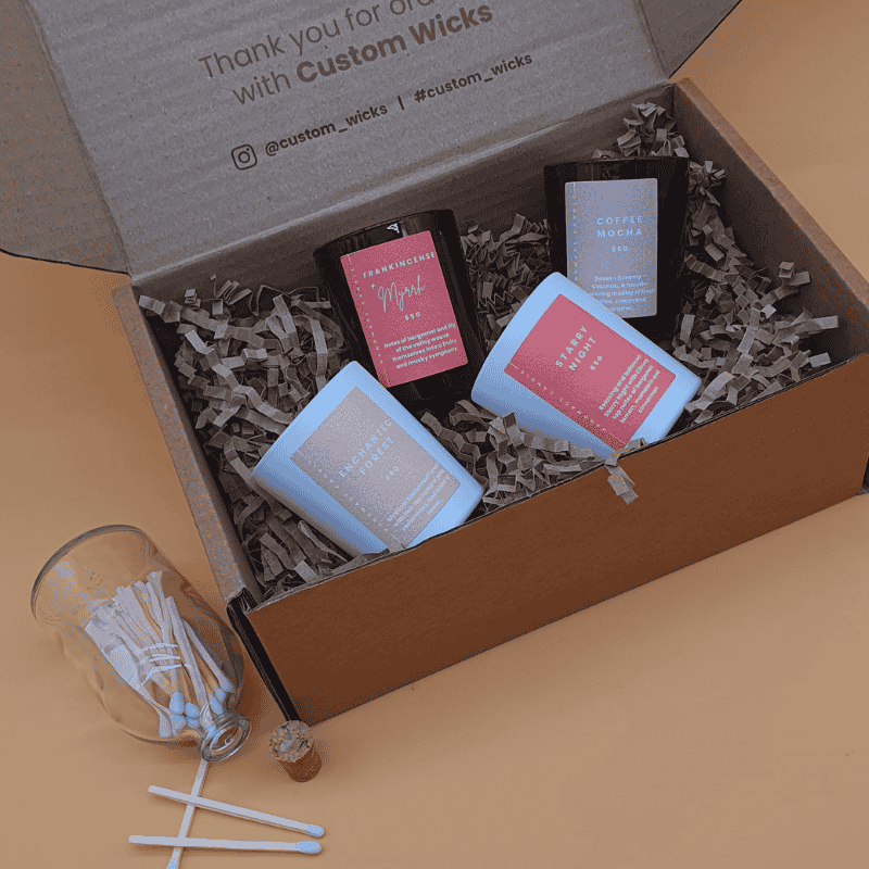 Custom Wicks™ 'Mini Pack one' - 4 Signature Scents