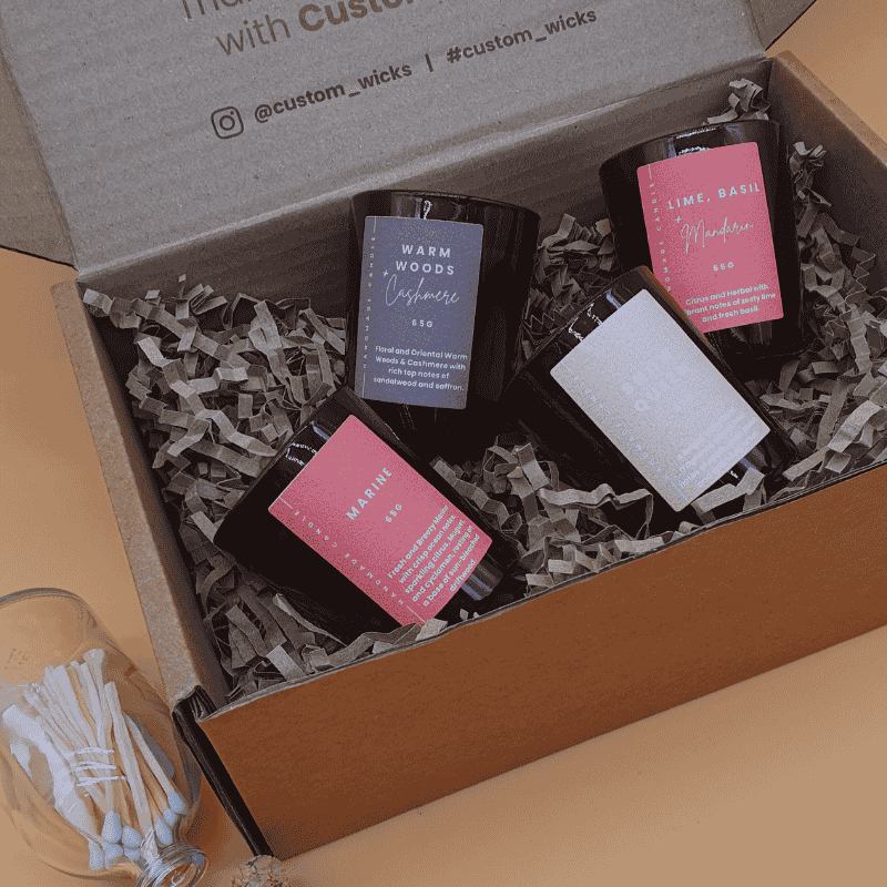Custom Wicks™ 'Mini Pack two' - 4 Signature Scents