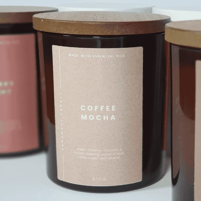Coffee Mocha scented soy candle
