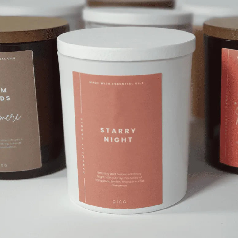 Starry Night scented soy candle