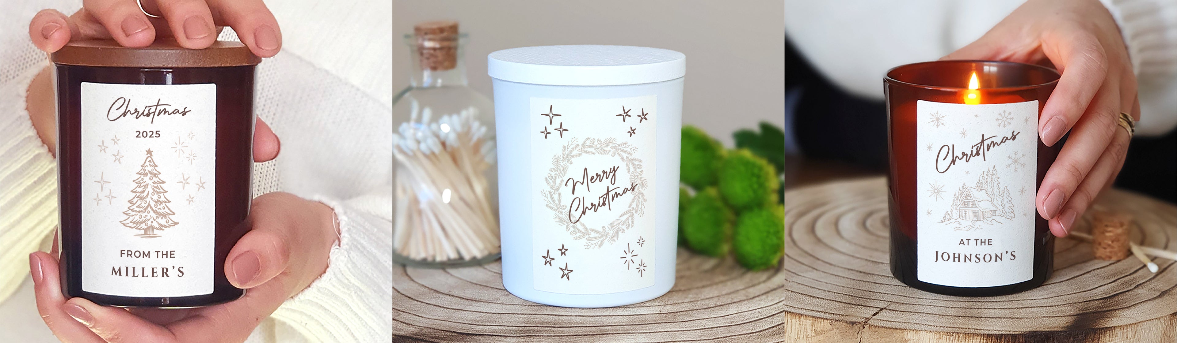 Custom Wicks - Personalised Christmas candles for gifting