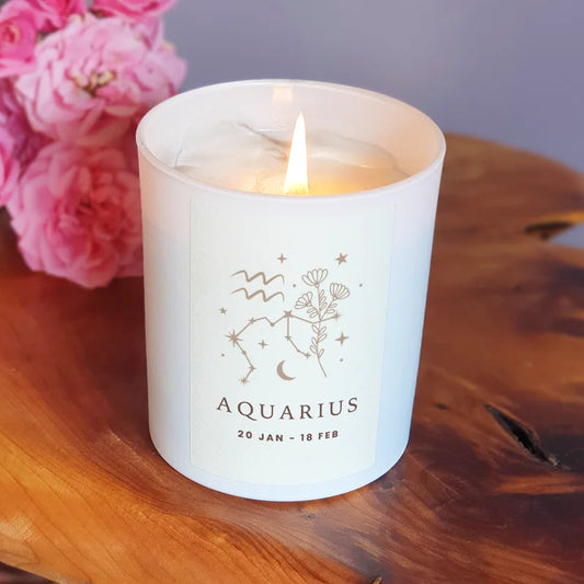 Aquarius Custom Zodiac Candle – Perfect Birthday Gift