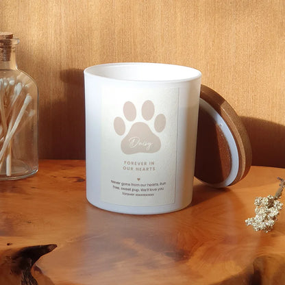 Memorial Candle for a Lost Pet – Personalised with Name & Message