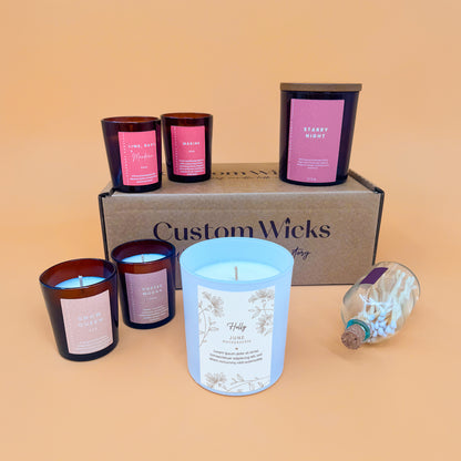 June Custom Birthday Flower Candle – Personalised Gift with Honeysuckle