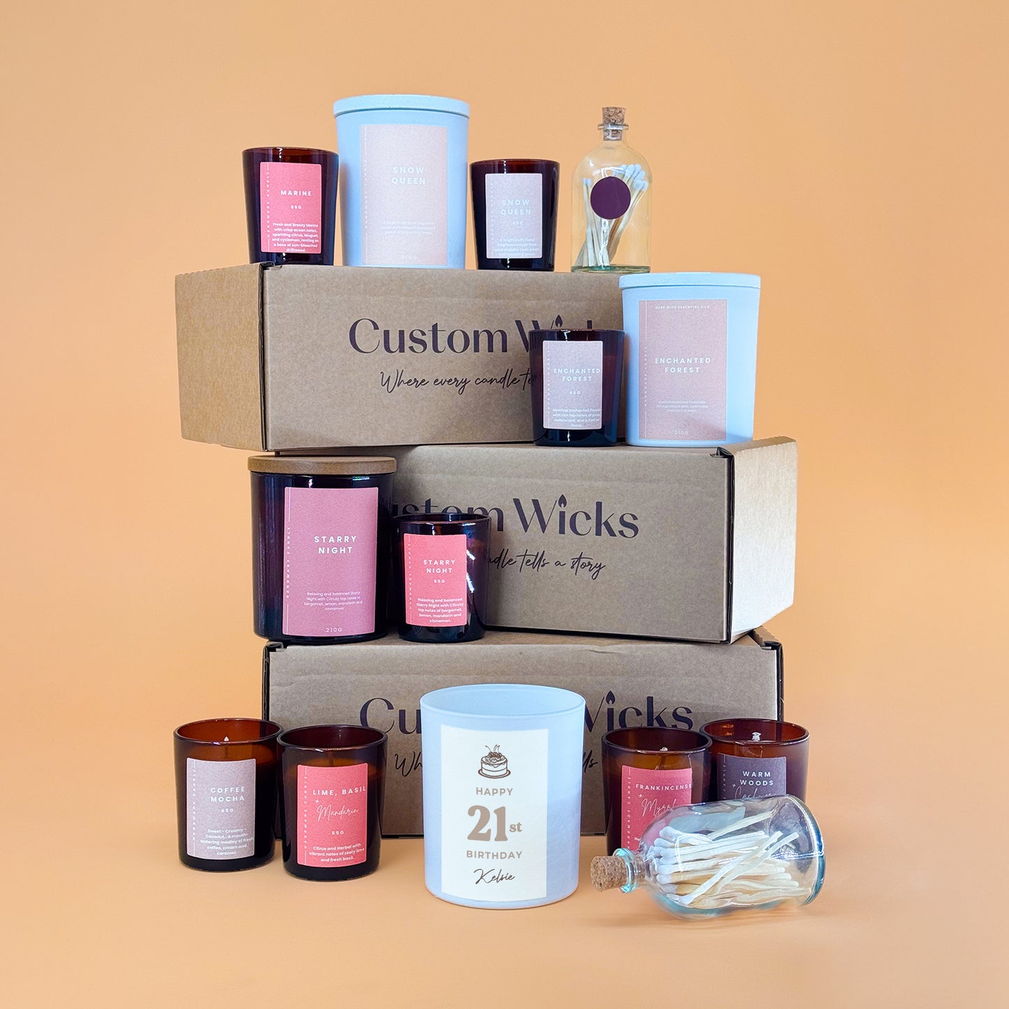 Personalised 21st Birthday Candle – Custom Gift for Milestone Year