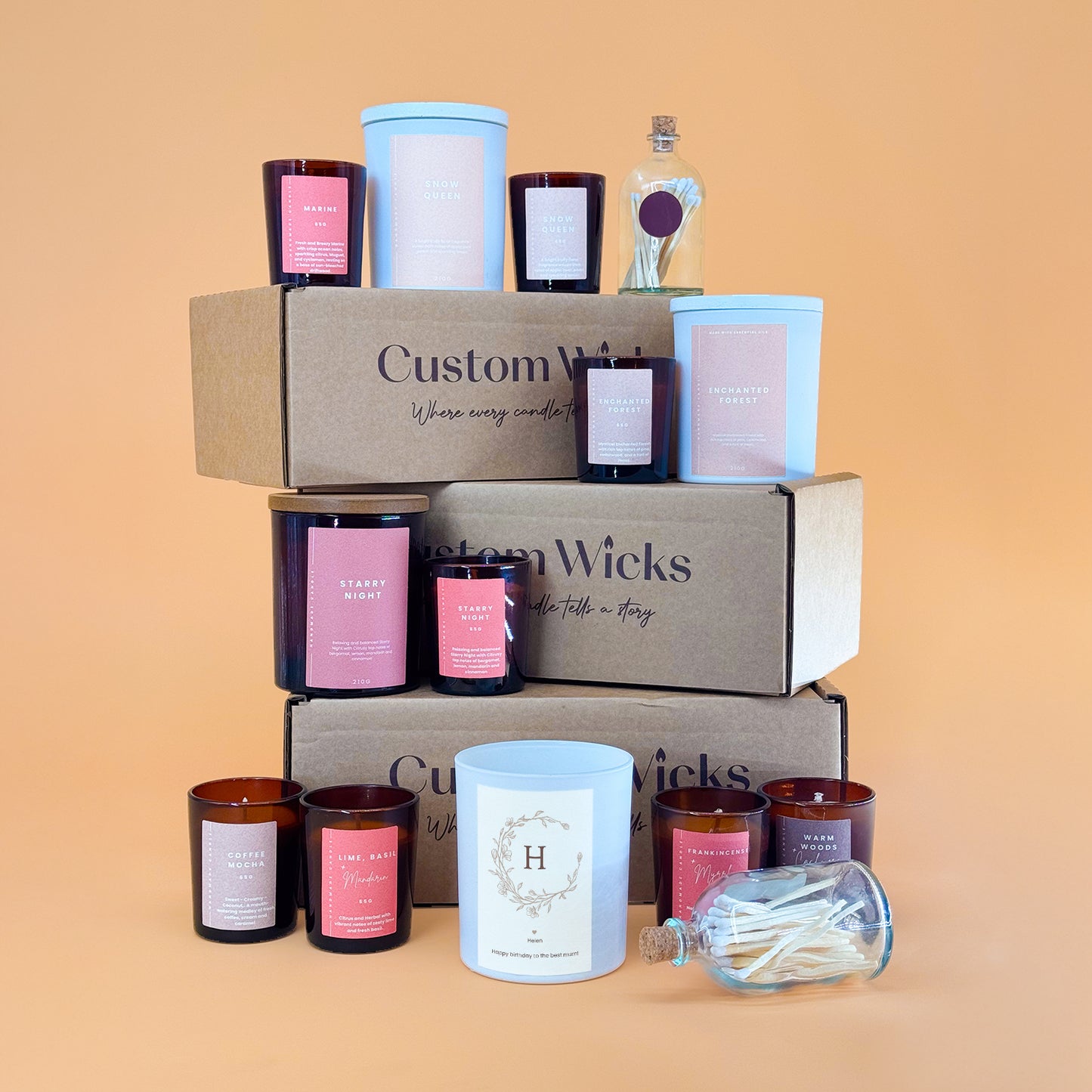 Personalised Initials Birthday Candle – Custom Gift with Message