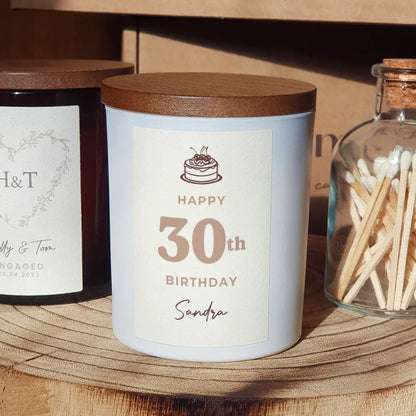 Personalised 30th Birthday Candle – Custom Gift to Celebrate a New Decade