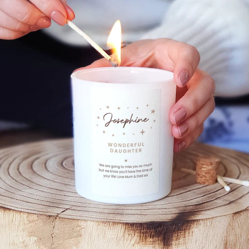 Wonderful Daughter Candle – Personalised Gift with Custom Message