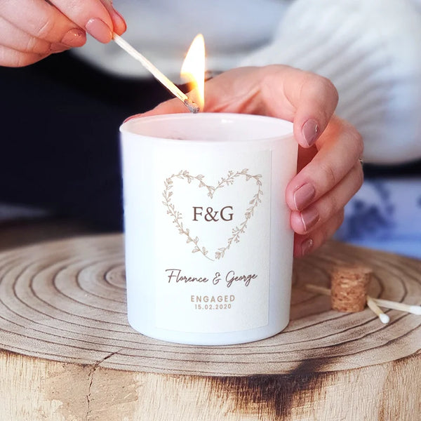 Personalised Engagement Candle