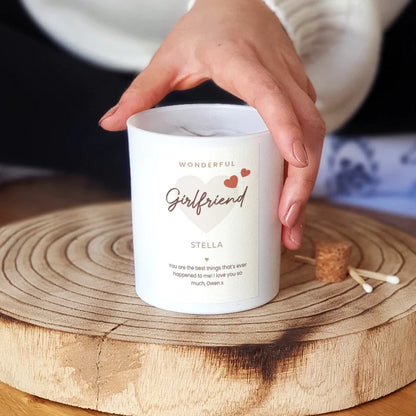 Wonderful Girlfriend Premium Custom Candle Set with Scents & Matches