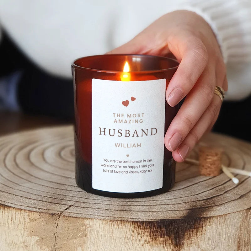 Amazing Husband Candle – Personalised Custom Gift for Any Occasion