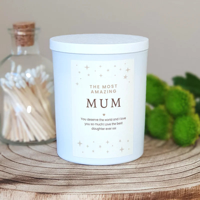 Personalised Candle for Mum – Custom Gift for Amazing Mothers