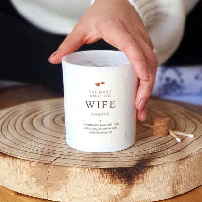 Amazing Wife Candle – Personalised Custom Gift for Any Occasion