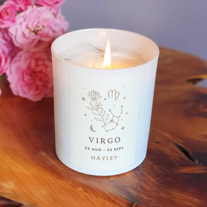 Virgo Custom Zodiac Candle – Perfect Birthday Gift