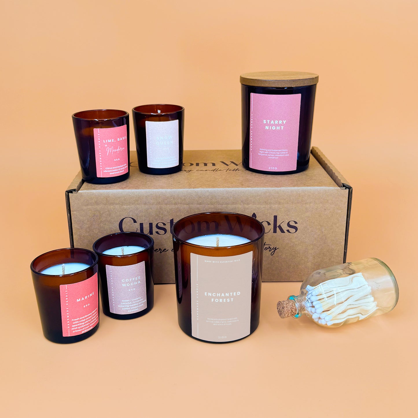 Enchanted Forest Scented Candle Box Set by Custom Wicks™
