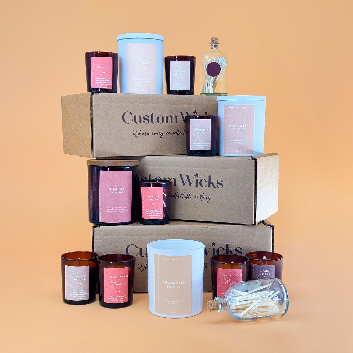 Enchanted Forest Scented Candle Box Set by Custom Wicks™