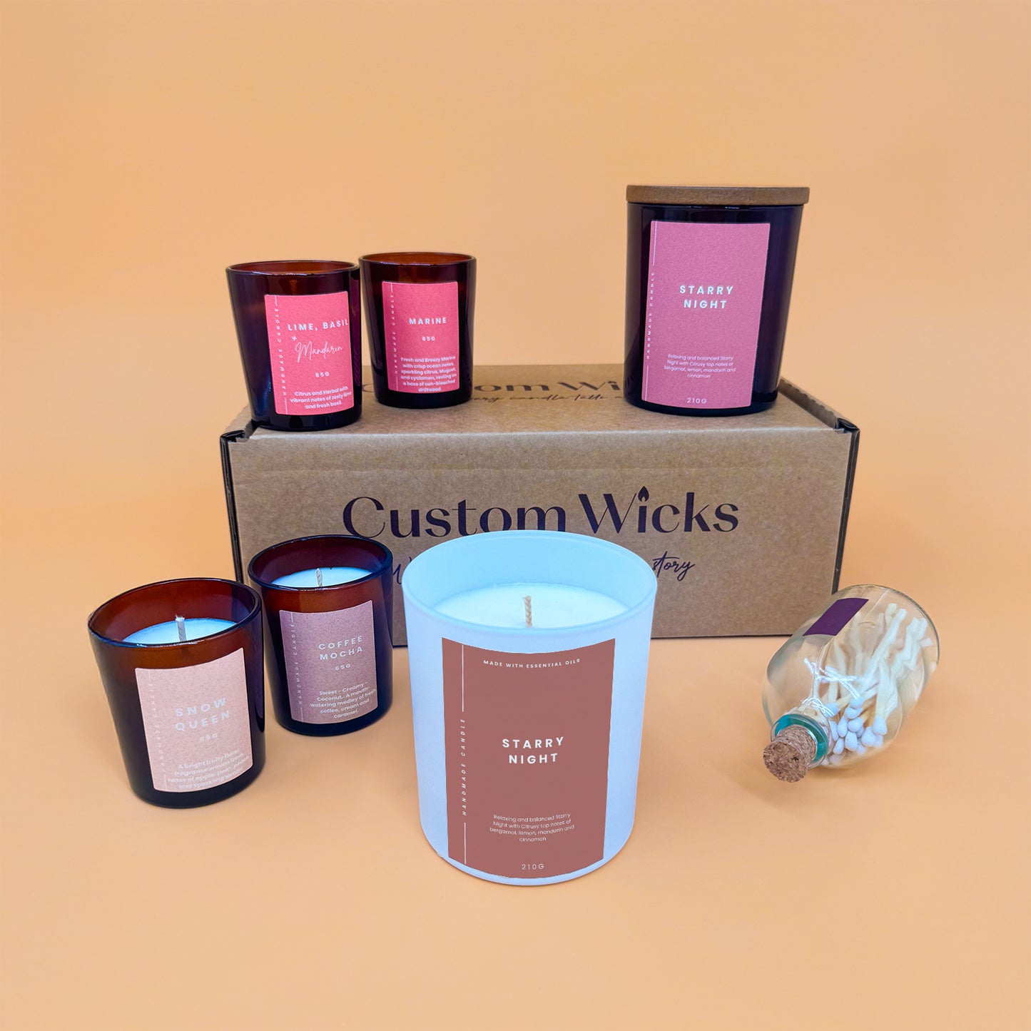 Starry Night Scented Candle Box Set by Custom Wicks™