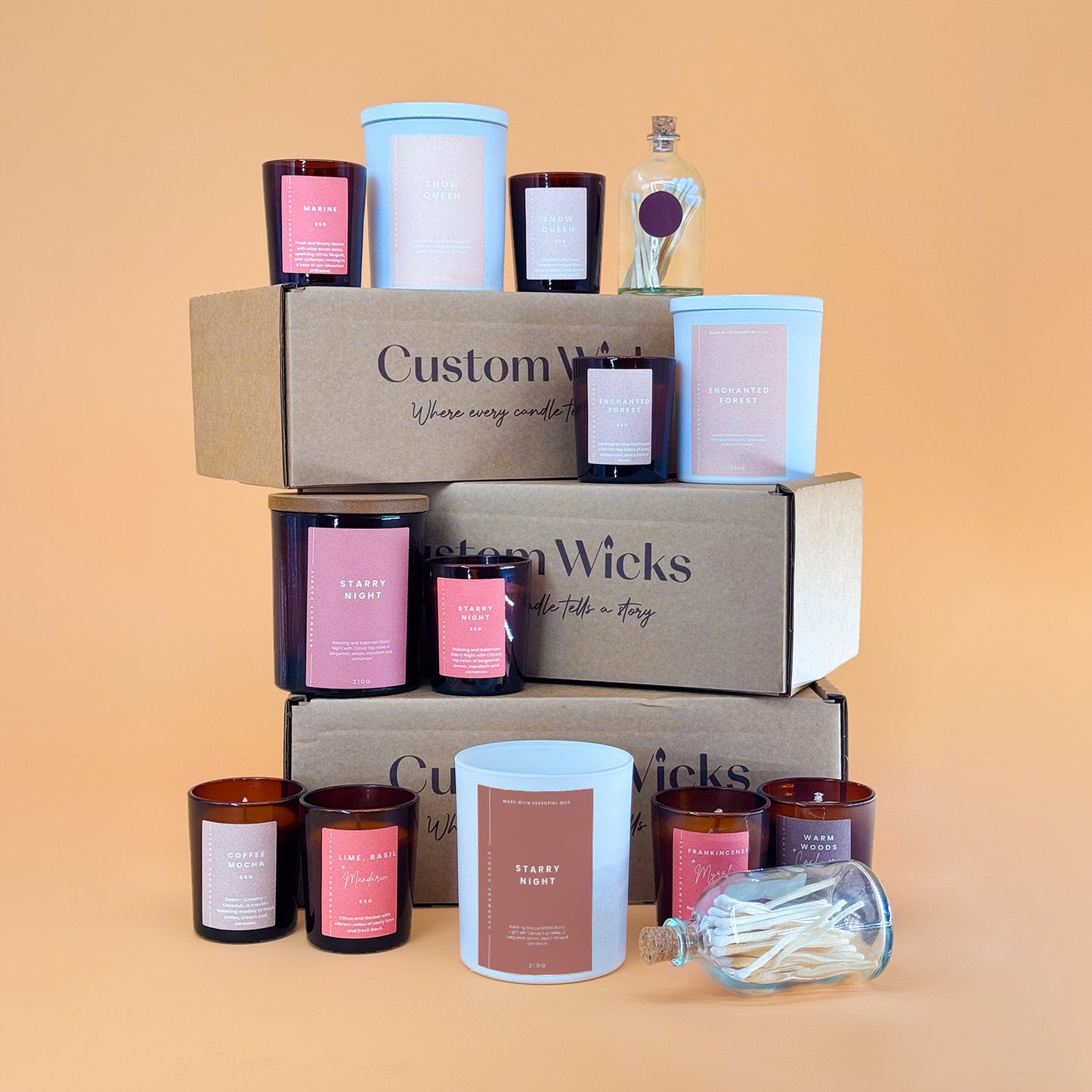 Starry Night Scented Candle Box Set by Custom Wicks™