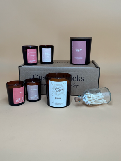 Personalised Merry Christmas Candle