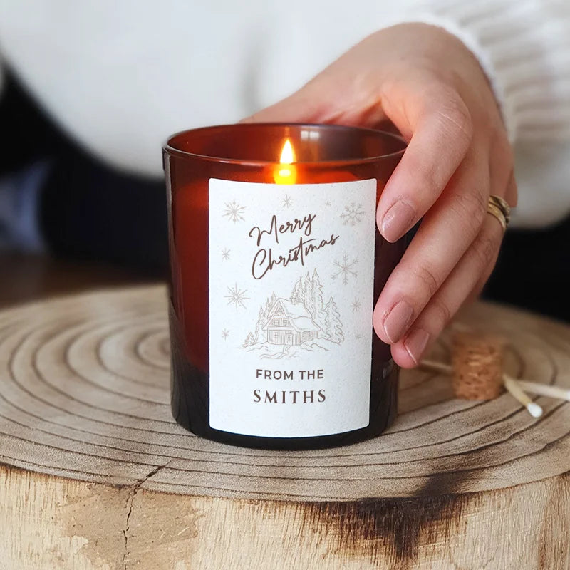 Personalised Christmas Candle – Custom Gift from the Family