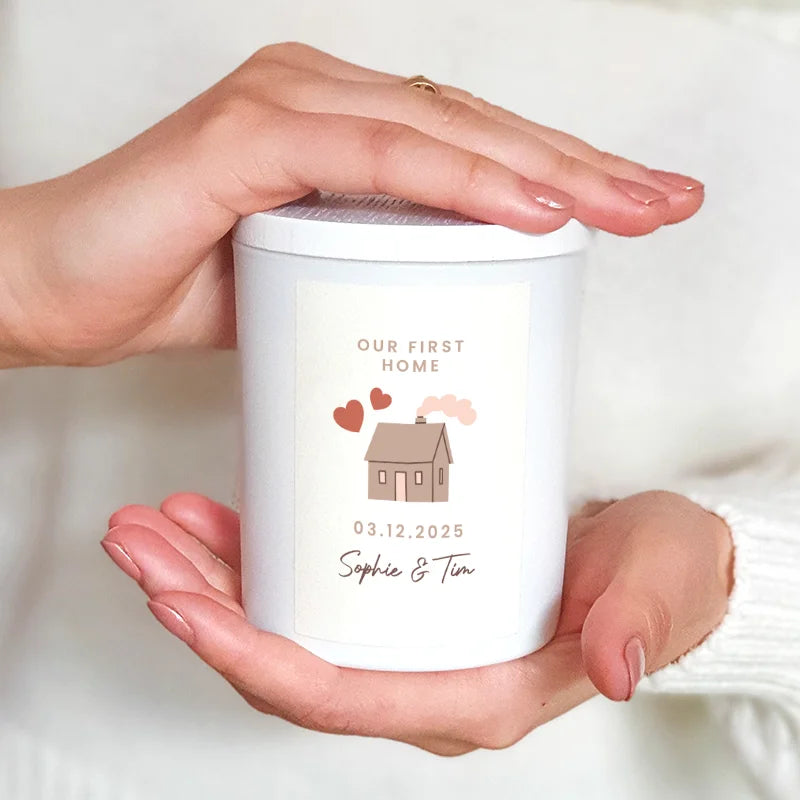 Personalised Home Sweet Home Candle – Custom Gift for New Beginnings