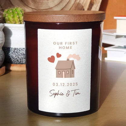 Personalised Home Sweet Home Candle – Custom Gift for New Beginnings