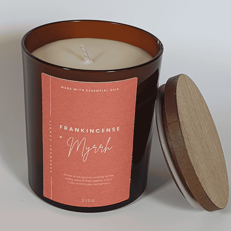 Frankincense & Myrrh Scented Candle Box Set by Custom Wicks™