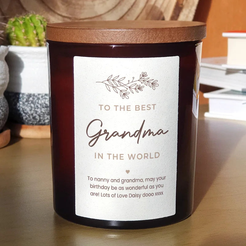 Personalised Candle for Grandma – Custom Gift for Any Occasion