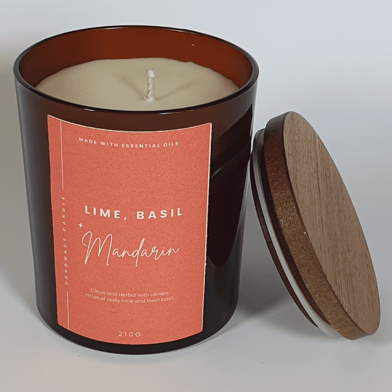 Lime, Basil & Mandarin Scented Candle