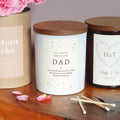 Personalised candle gift for Dad